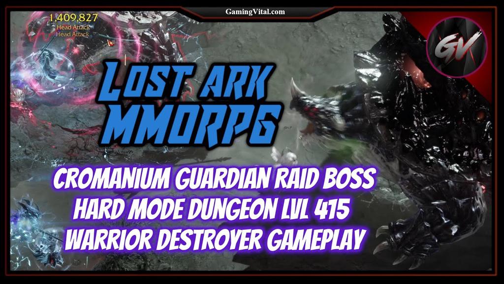 'Video thumbnail for Lost Ark MMORPG: Cromanium Guardian Raid Boss Hard Mode Dungeon LVL 415 - Warrior Destroyer Gameplay'