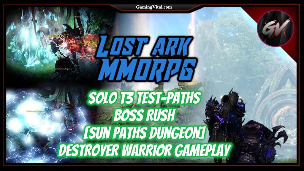 'Video thumbnail for Lost Ark MMORPG: Solo T3 Test-Paths Boss Rush [Sun Paths Dungeon] - Destroyer Warrior Class Gameplay'