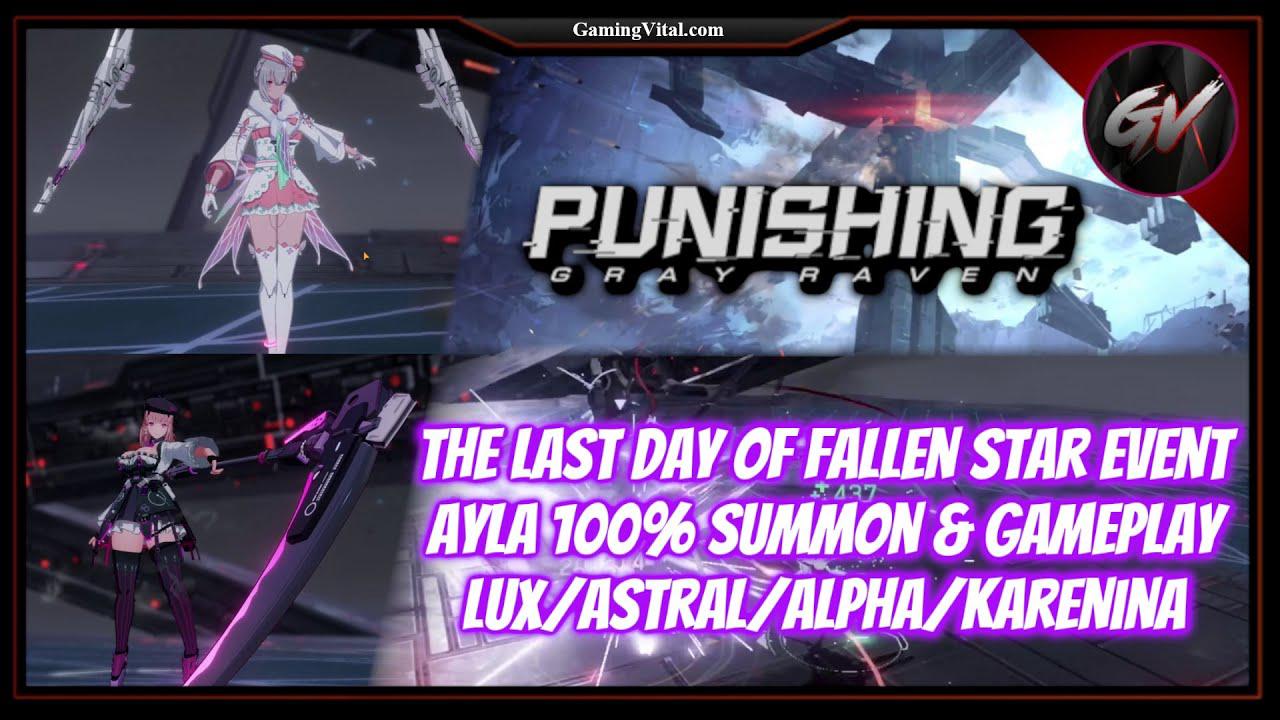 'Video thumbnail for Punishing: Gray Raven/PGR: Fallen Star Event - Ayla 100% Summon & Lux/Astral/Alpha/Karenina Gameplay'