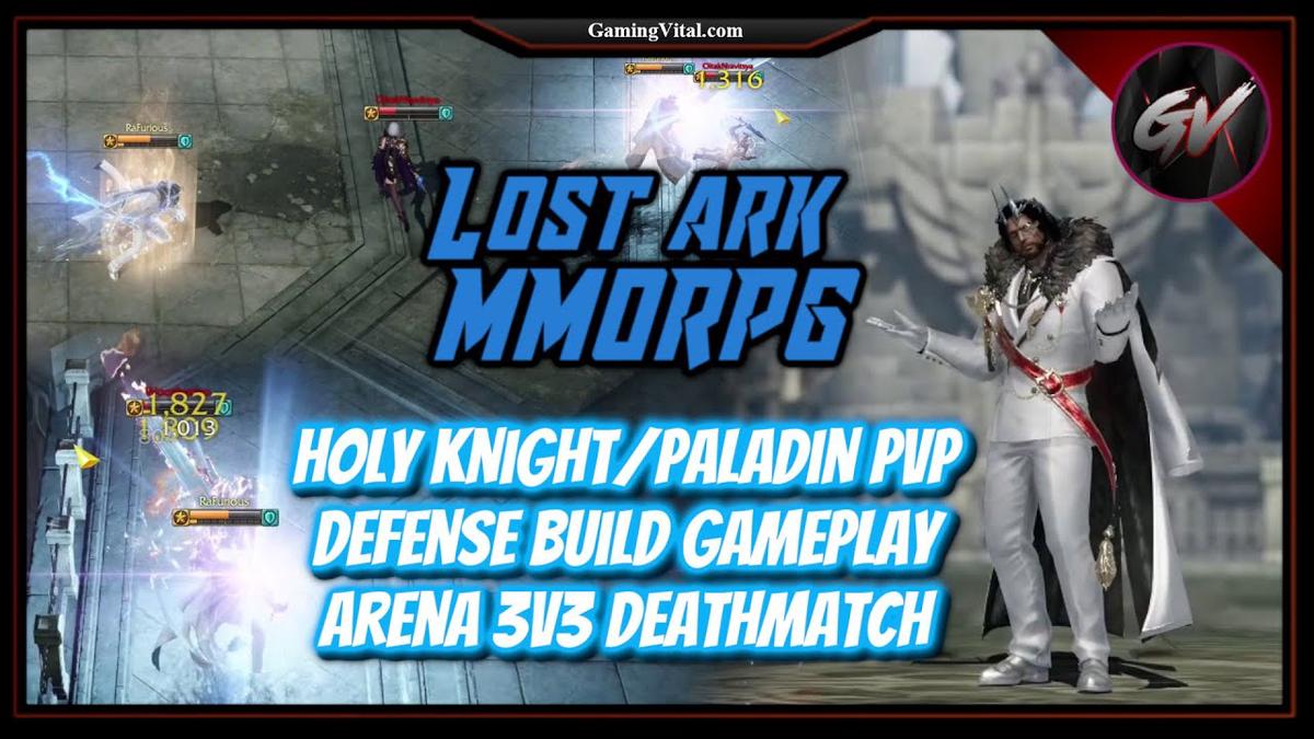'Video thumbnail for Lost Ark MMORPG: Holy Knight/Paladin Warrior Class PVP Defense Build Gameplay - Arena 3V3 Deathmatch'